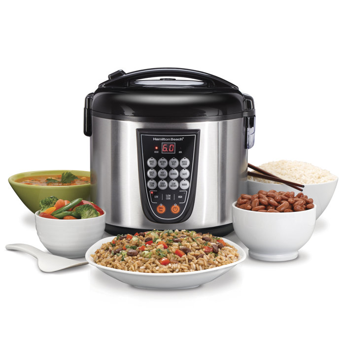 Hamilton Beach® Digital MultiCooker 4.5 Quart Capacity 14 Pre